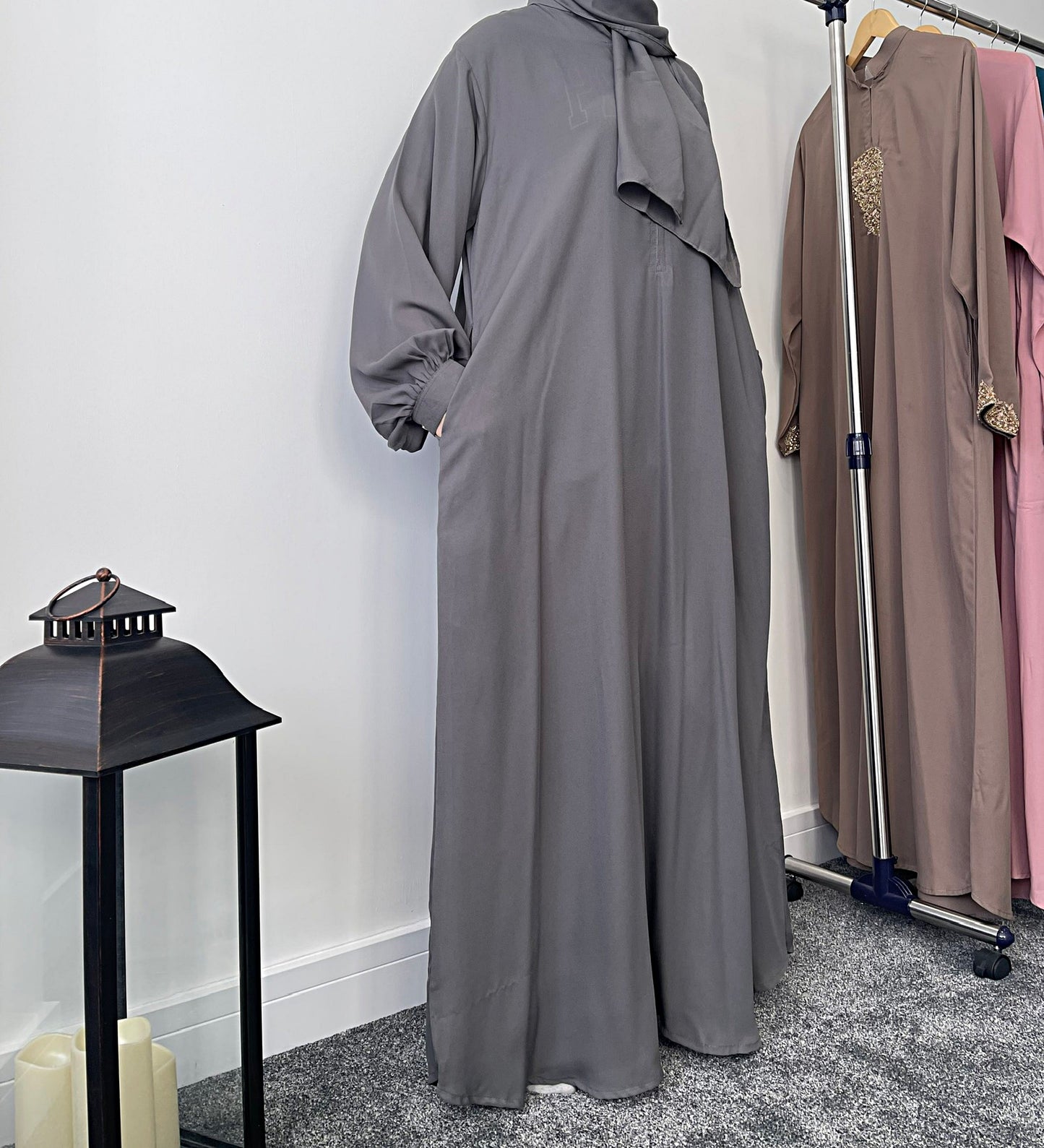 Grey Abaya