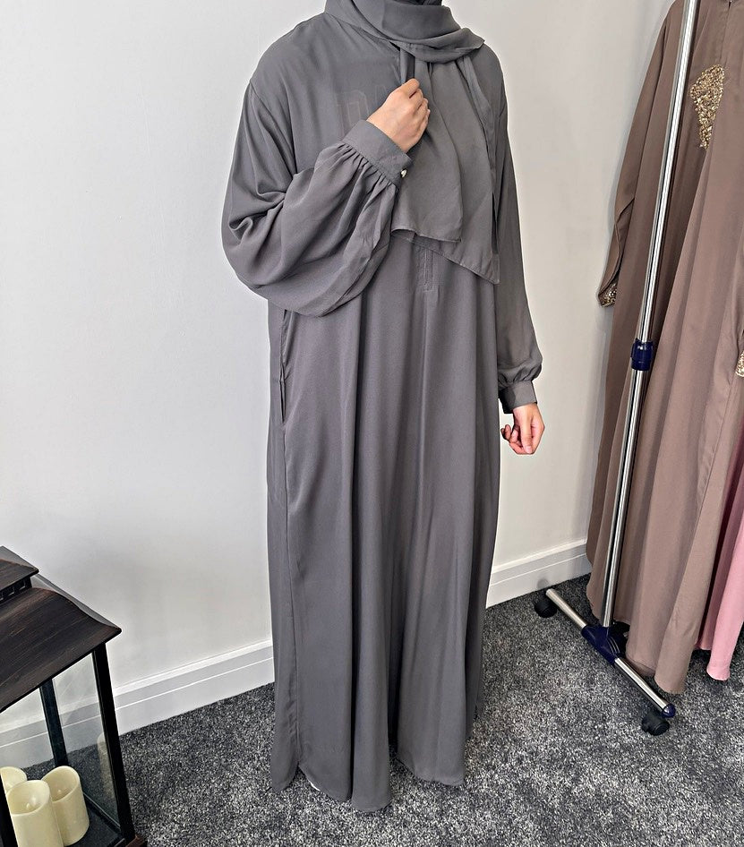Grey Abaya