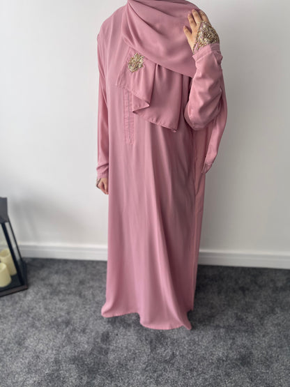 Powder Pink Abaya