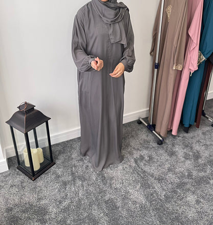 Grey Abaya